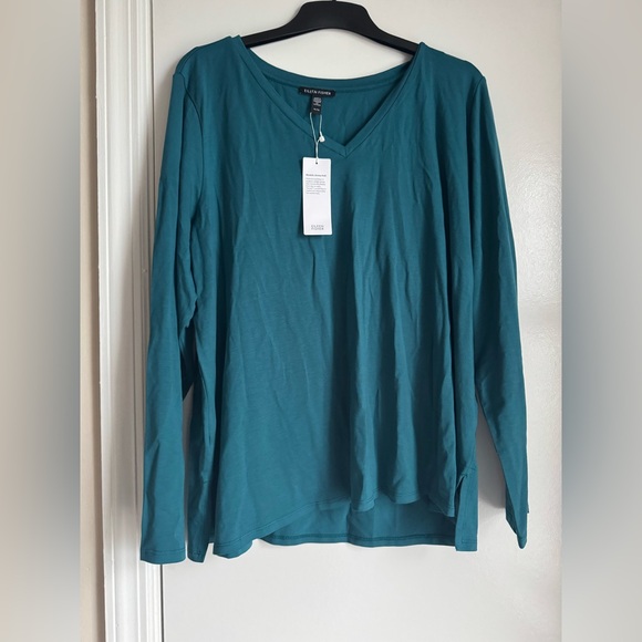 Eileen Fisher Tops - Eileen Fisher Teal Long Sleeve Blouse